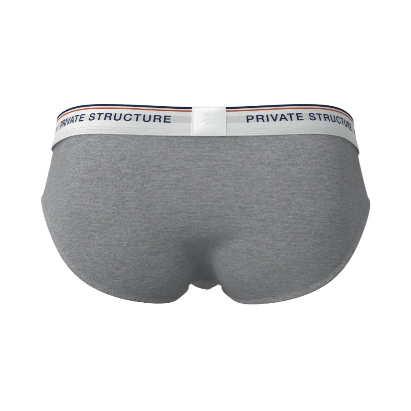 Private Structure กางเกงชั้นในชาย รุ่น  CHUMM! Mid Waist Brief - Evapora Gray [4630]
