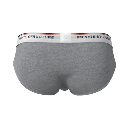 Private Structure กางเกงชั้นในชาย รุ่น  CHUMM! Mid Waist Brief - Evapora Gray [4630]