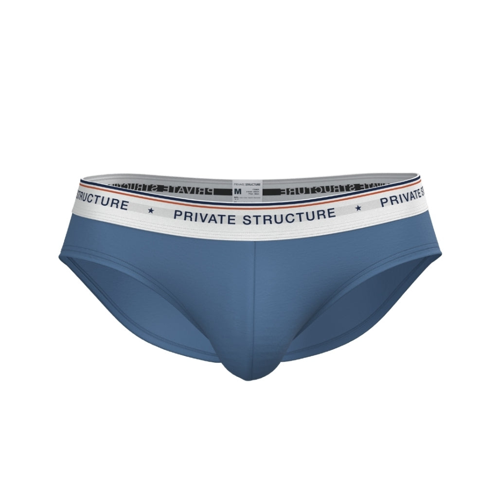 Private Structure กางเกงชั้นในชาย รุ่น CHUMM! Mid Waist Brief - Ocean Wave Blue [4630]