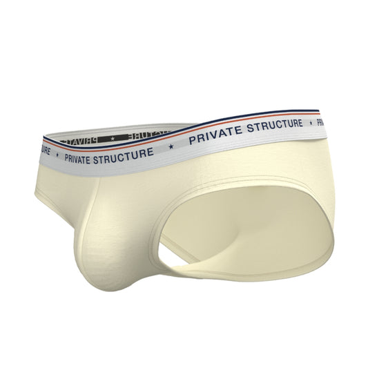 Private Structure กางเกงชั้นในชาย รุ่น  CHUMM! Mid Waist Brief - White Sand [4630]