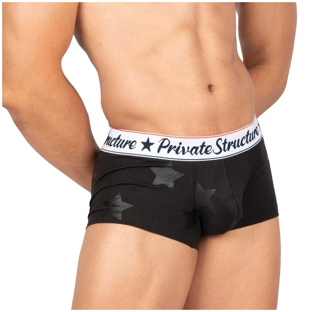 Private Structure กางเกงชั้นในชาย รุ่น  Classic Motif Trunk - Onyx Stars Black [4592]