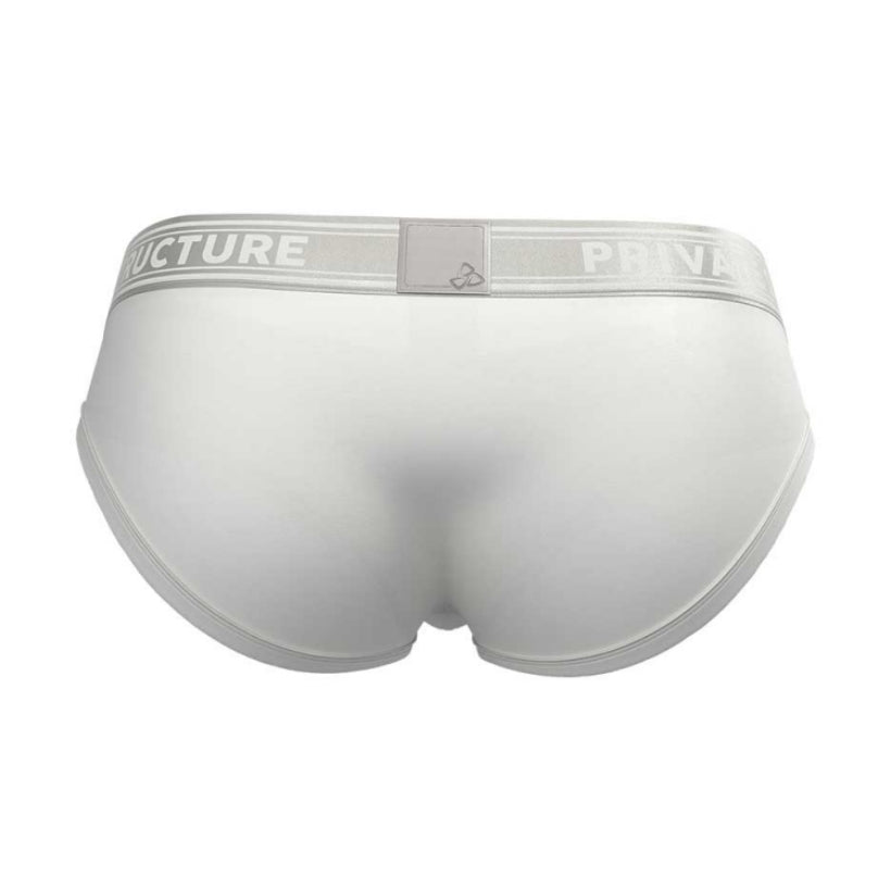 Private Structure กางเกงชั้นในชาย รุ่น Viscose From Bamboo Mid Waist Brief - Bright White [4378]