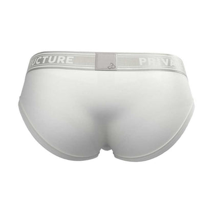 Private Structure กางเกงชั้นในชาย รุ่น Viscose From Bamboo Mid Waist Brief - Bright White [4378]