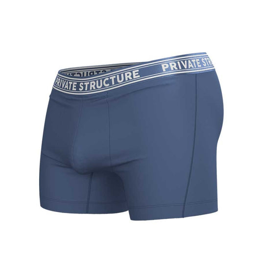 Private Structure กางเกงชั้นในชาย รุ่น Viscose From Bamboo Mid Waist Boxer Brief - Citadel Blue [4380]