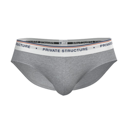 Private Structure กางเกงชั้นในชาย รุ่น  CHUMM! Mid Waist Brief - Evapora Gray [4630]