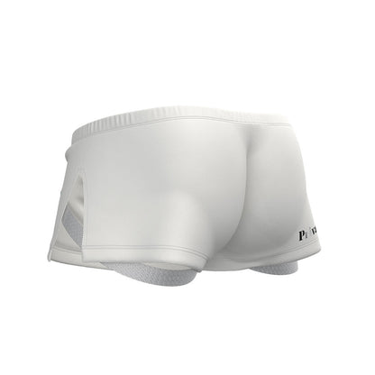 Private Structure กางเกงชั้นในชาย รุ่น Load My Mouth High Split Boxer (with Jockstrap) - White [4413]