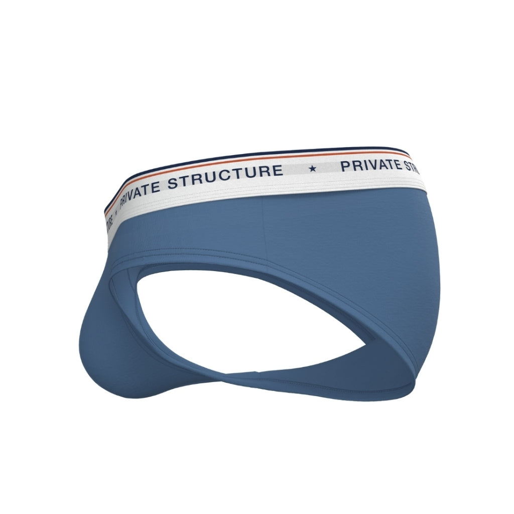 Private Structure กางเกงชั้นในชาย รุ่น CHUMM! Mid Waist Brief - Ocean Wave Blue [4630]