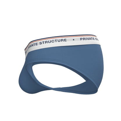 Private Structure กางเกงชั้นในชาย รุ่น CHUMM! Mid Waist Brief - Ocean Wave Blue [4630]