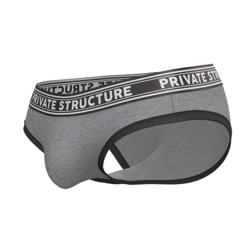 Private Structure กางเกงชั้นในชาย รุ่น Viscose From Bamboo Mid Waist Brief - Lt Melange [4378]