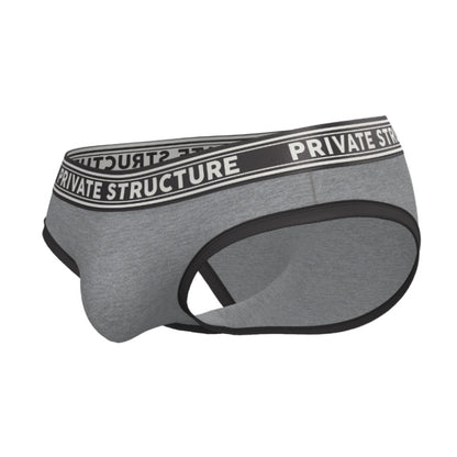 Private Structure กางเกงชั้นในชาย รุ่น Viscose From Bamboo Mid Waist Brief - Lt Melange [4378]