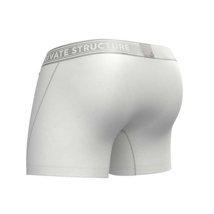 Private Structure กางเกงชั้นในชาย รุ่น Viscose From Bamboo Mid Waist Boxer Brief - Bright White [4380]