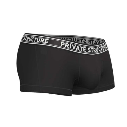Private Structure กางเกงชั้นในชาย รุ่น Viscose From Bamboo Mid Waist Trunk - Raven Black [4379]