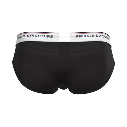 Private Structure กางเกงชั้นในชาย รุ่น CHUMM! Mid Waist Brief - Ethereal Black [4630]