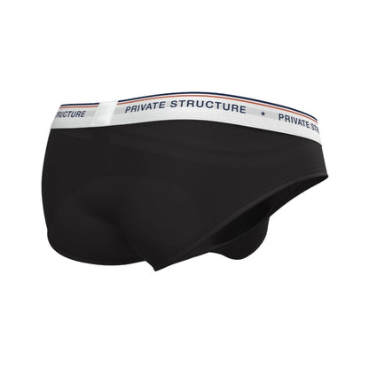 Private Structure กางเกงชั้นในชาย รุ่น CHUMM! Mid Waist Brief - Ethereal Black [4630]