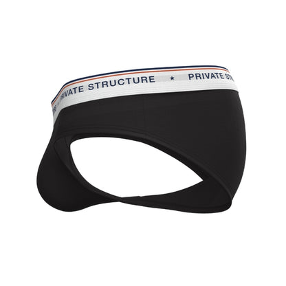 Private Structure กางเกงชั้นในชาย รุ่น CHUMM! Mid Waist Brief - Ethereal Black [4630]