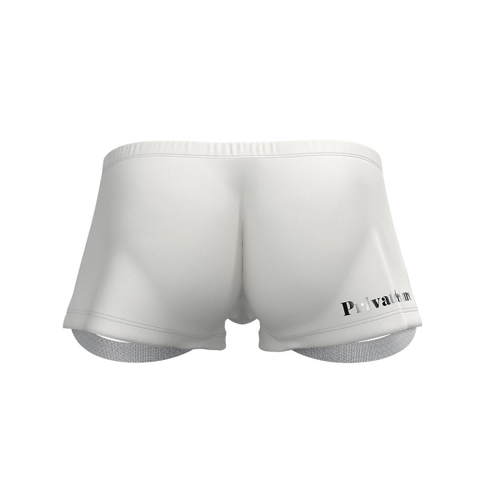 Private Structure กางเกงชั้นในชาย รุ่น Load My Mouth High Split Boxer (with Jockstrap) - White [4413]