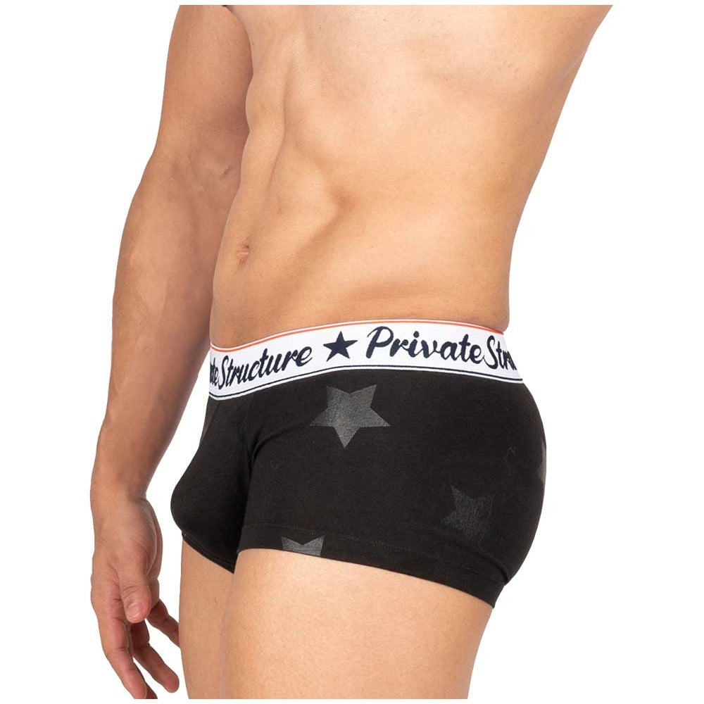 Private Structure กางเกงชั้นในชาย รุ่น  Classic Motif Trunk - Onyx Stars Black [4592]