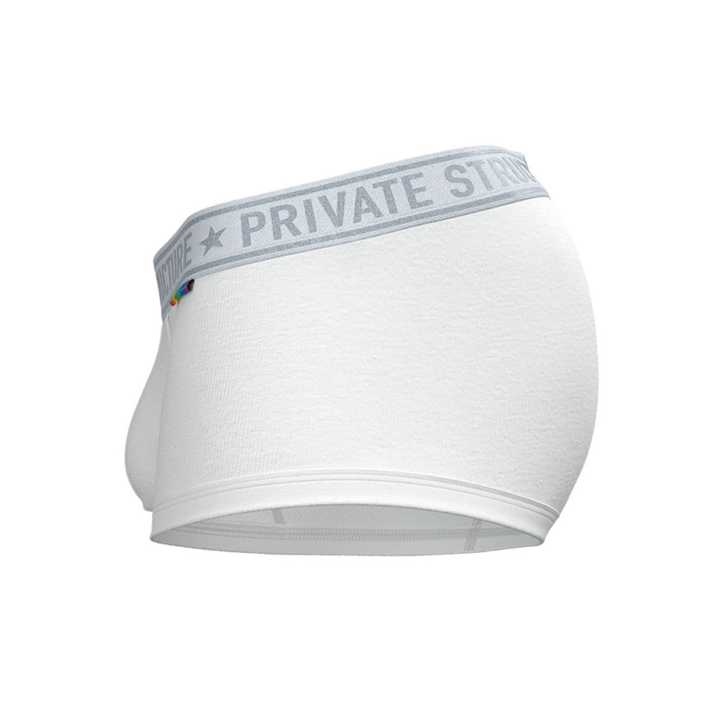 Private Structure กางเกงชั้นในชาย รุ่น PRD Mid Waist Trunk - Pure White [4386]