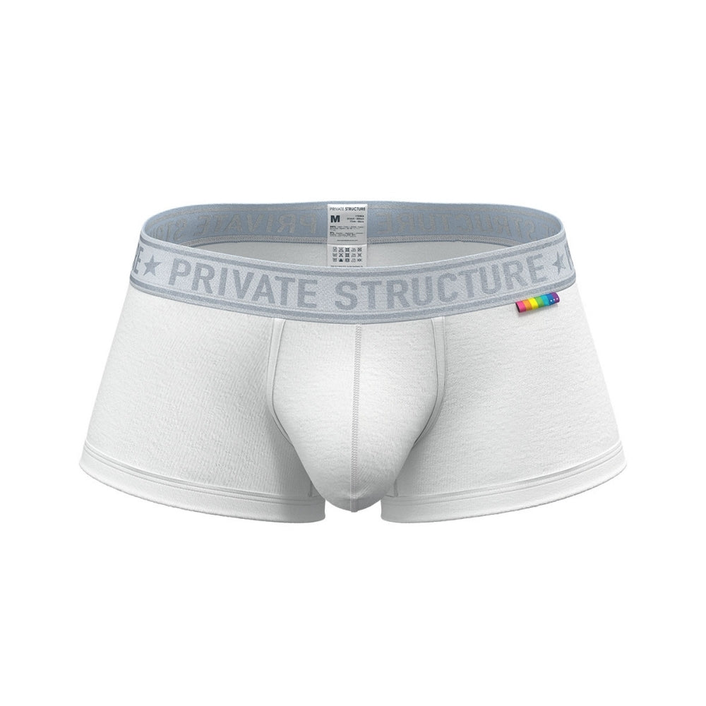 Private Structure กางเกงชั้นในชาย รุ่น PRD Mid Waist Trunk - Pure White [4386]