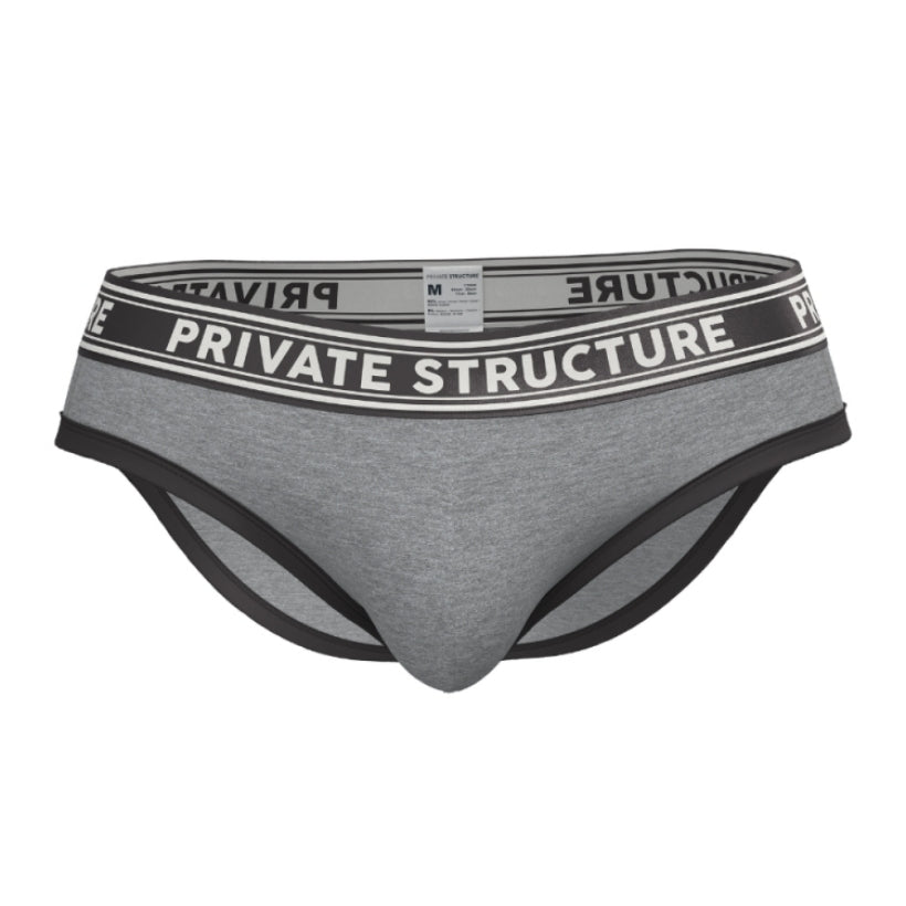 Private Structure กางเกงชั้นในชาย รุ่น Viscose From Bamboo Mid Waist Brief - Lt Melange [4378]