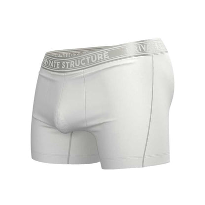 Private Structure กางเกงชั้นในชาย รุ่น Viscose From Bamboo Mid Waist Boxer Brief - Bright White [4380]