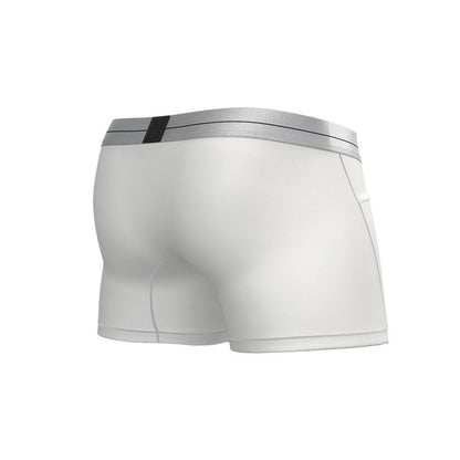 Private Structure กางเกงชั้นในชาย รุ่น Tencel Mid Waist Boxer Brief - Cotton White [4381]