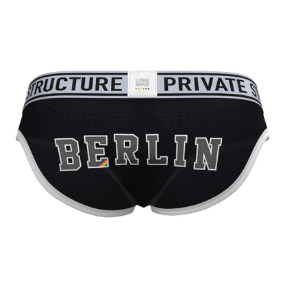 Private Structure กางเกงชั้นในชาย รุ่น PRD Limited Brief - Solid Black [4497]