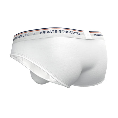 Private Structure กางเกงชั้นในชาย รุ่น CHUMM! Mid Waist Brief - Zephyr White [4630]