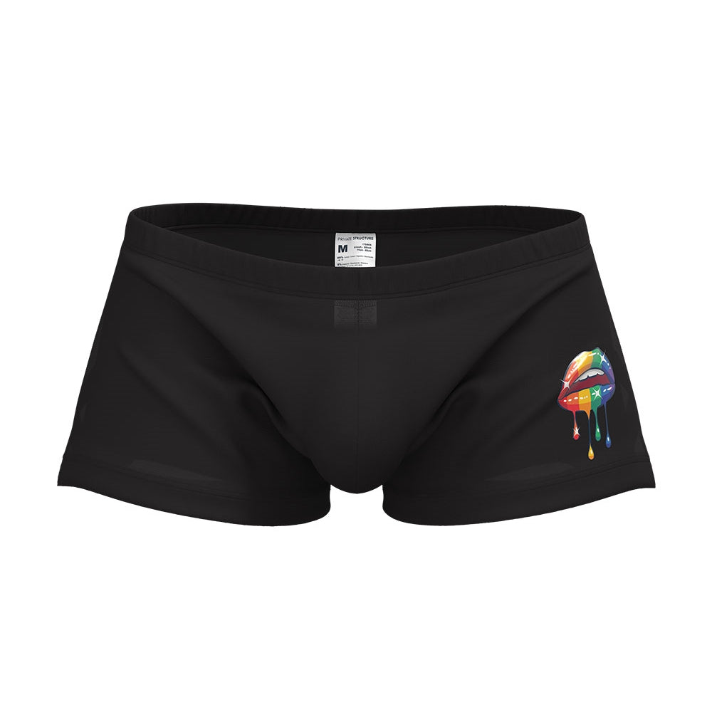 Private Structure กางเกงชั้นในชาย รุ่น Load My Mouth High Split Boxer (with Jockstrap) - Black [4413]