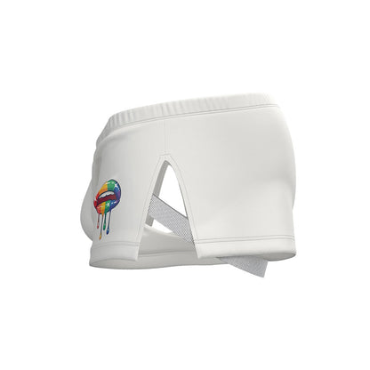 Private Structure กางเกงชั้นในชาย รุ่น Load My Mouth High Split Boxer (with Jockstrap) - White [4413]