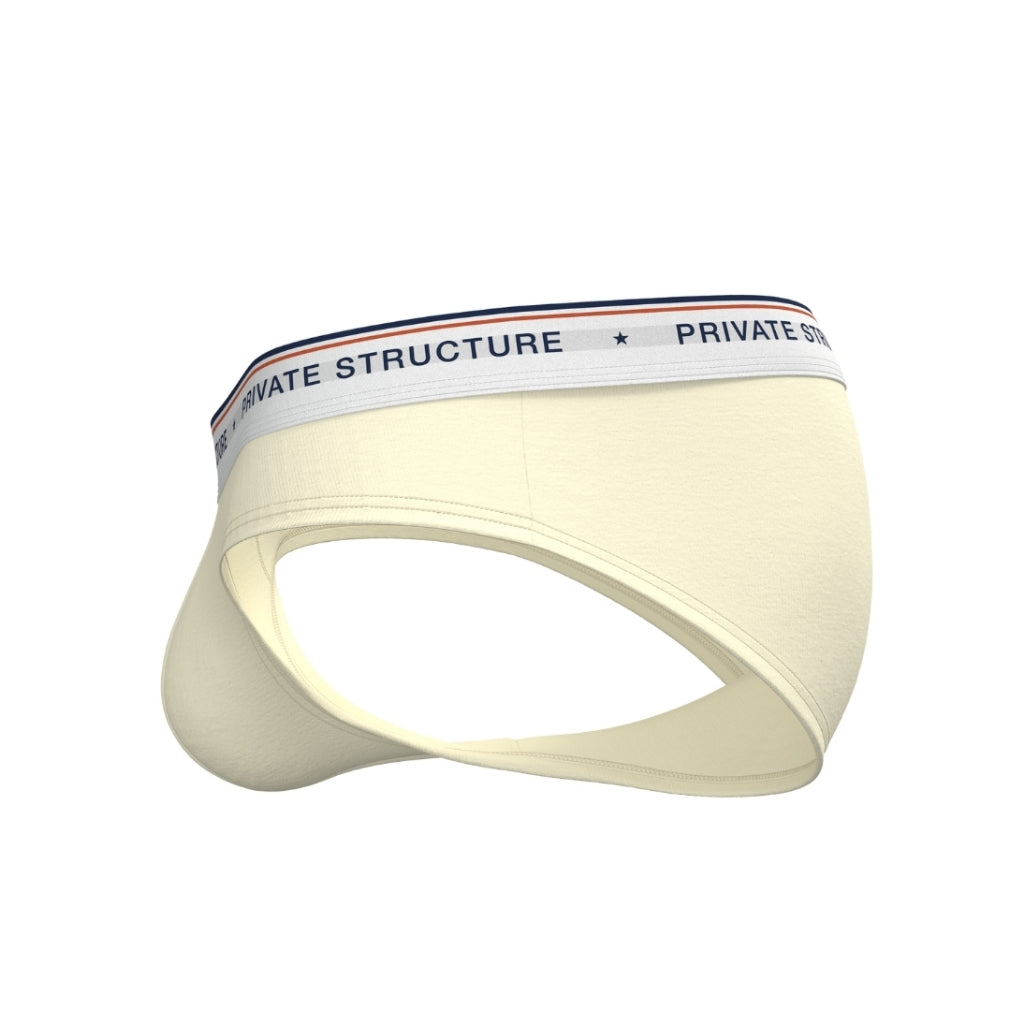 Private Structure กางเกงชั้นในชาย รุ่น  CHUMM! Mid Waist Brief - White Sand [4630]