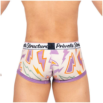 Private Structure กางเกงชั้นในชาย รุ่น Classic Motif Trunk - Disco Thunder Off White [4591]