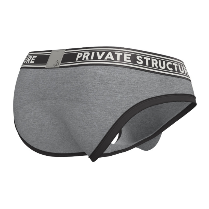 Private Structure กางเกงชั้นในชาย รุ่น Viscose From Bamboo Mid Waist Brief - Lt Melange [4378]