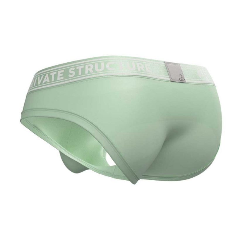 Private Structure กางเกงชั้นในชาย รุ่น Viscose From Bamboo Mid Waist Brief - Seacrest Green [4378]