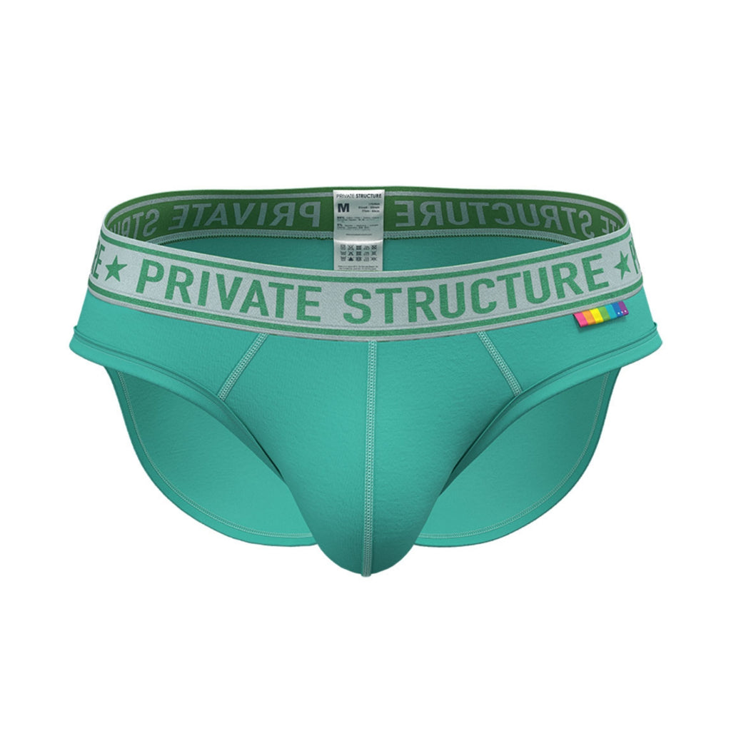 Private Structure กางเกงชั้นในชาย รุ่น PRD Mid Waist Mini Brief - Jellybean Green [4385]