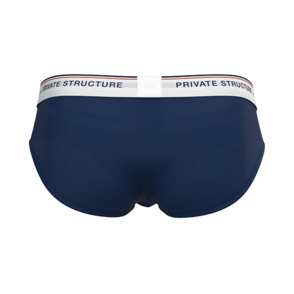 Private Structure กางเกงชั้นในชาย รุ่น CHUMM! Mid Waist Brief - Malleable Navy [4630]