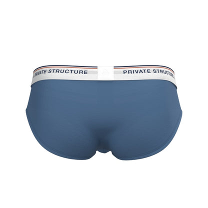 Private Structure กางเกงชั้นในชาย รุ่น CHUMM! Mid Waist Brief - Ocean Wave Blue [4630]