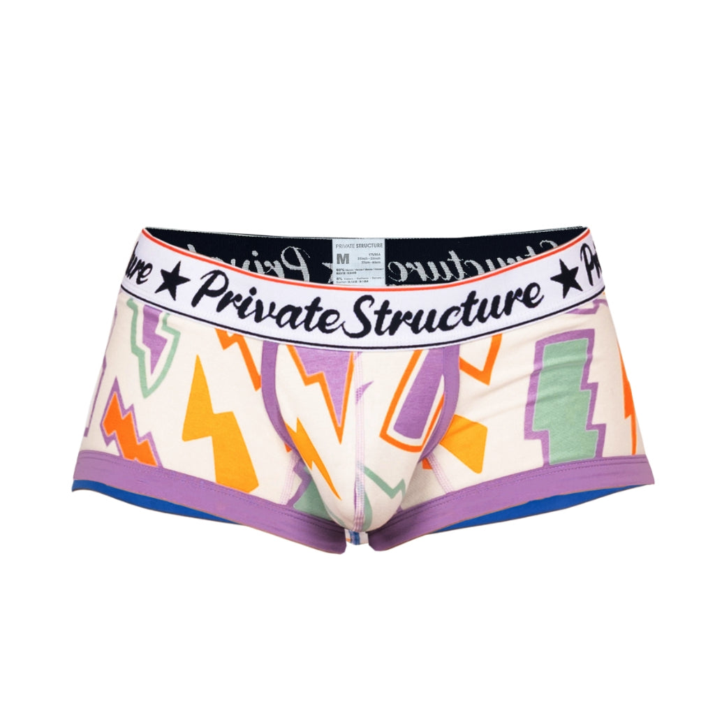 Private Structure กางเกงชั้นในชาย รุ่น Classic Motif Trunk - Disco Thunder Off White [4591]