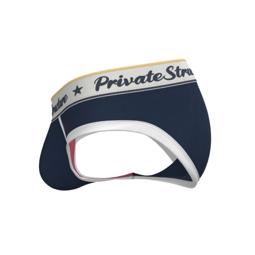 Private Structure กางเกงชั้นในชาย รุ่น Classic Mid Waist Brief - Vintage Navy [4529]