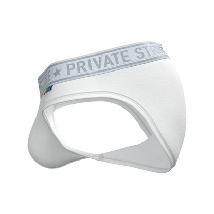 Private Structure กางเกงชั้นในชาย รุ่น  PRD Mid Waist Mini Brief - Pure White [4385]