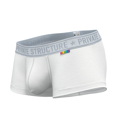 Private Structure กางเกงชั้นในชาย รุ่น PRD Mid Waist Trunk - Pure White [4386]