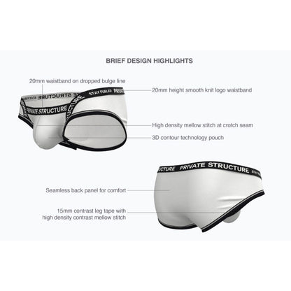 [NEW] Private Structure กางเกงชั้นในชาย รุ่น Essence Odyssey Fundoshi Brief 2.0 – Chalk White [4818]