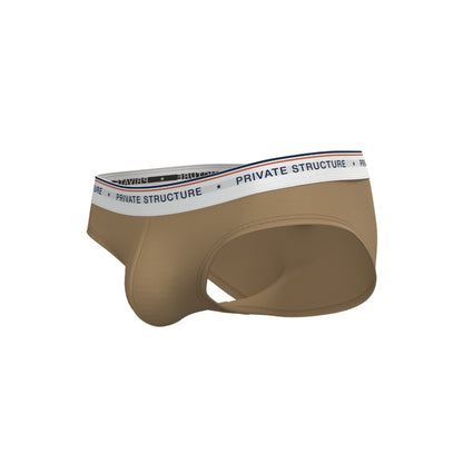 [SPECIAL OFFER] Private Structure กางเกงชั้นในชาย รุ่น  CHUMM! Mid Waist Brief - Soi Khaki [4630]