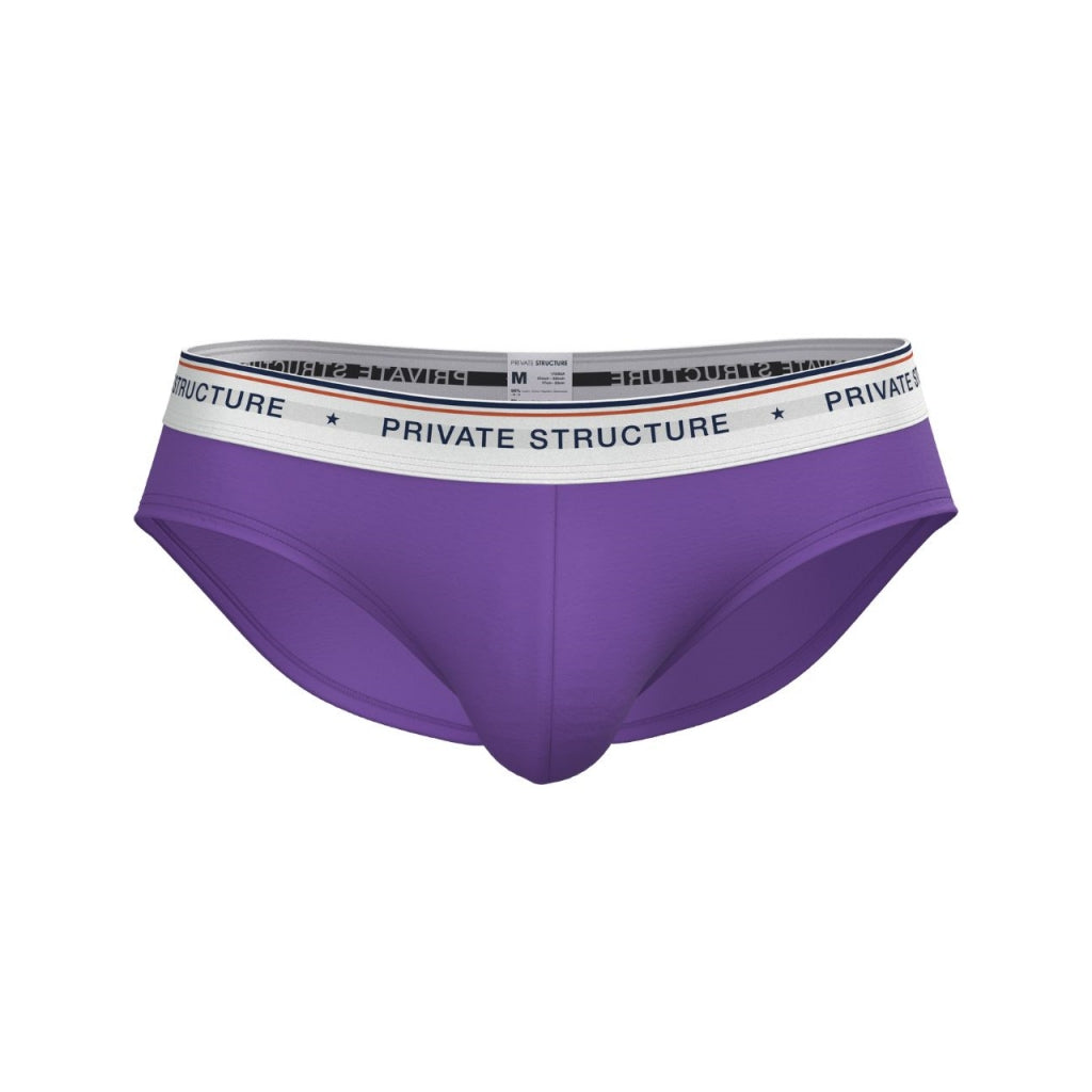 [SPECIAL PRICE] Private Structure กางเกงชั้นในชาย รุ่น  CHUMM! Mid Waist Brief - Violet Purple [4630]