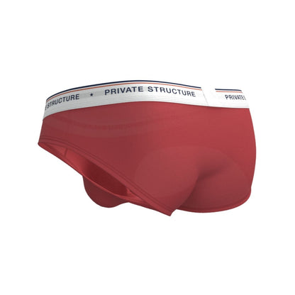 [SPECIAL OFFER] Private Structure กางเกงชั้นในชาย รุ่น  CHUMM! Mid Waist Brief - Noir Red [4630]