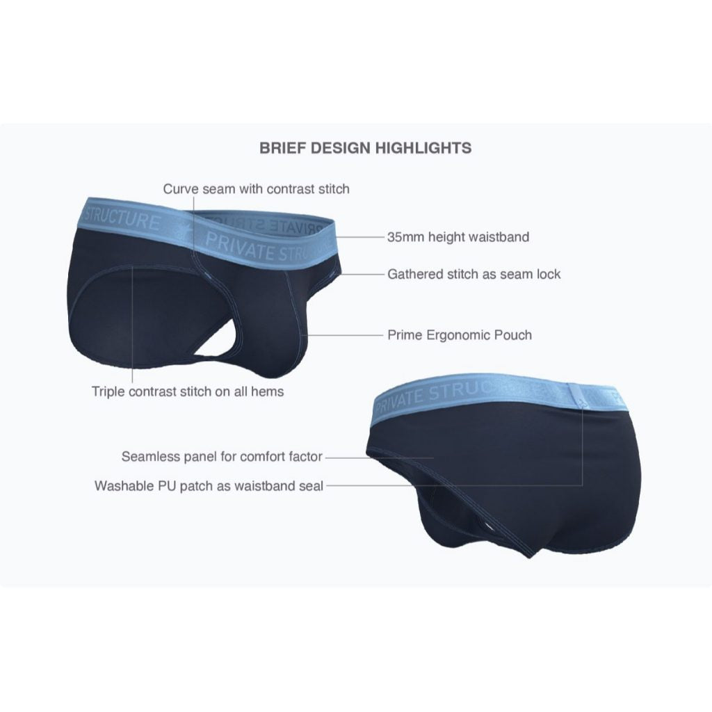 Private Structure กางเกงชั้นในชาย รุ่น Night Drifter Brief – Spring Black [4805]