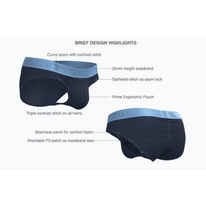 Private Structure กางเกงชั้นในชาย รุ่น Night Drifter Brief – Spring Black [4805]