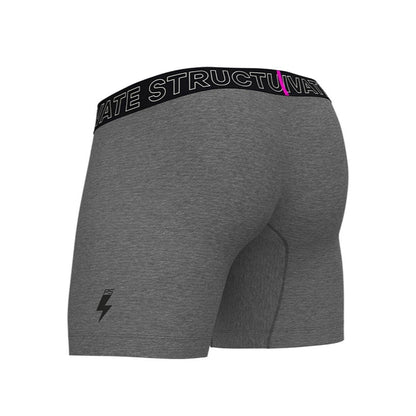 Private Structure กางเกงชั้นในชาย รุ่น PS Sport Anti-Bac Textile Mid Waist Boxer Brief - Dark Melange [4340]