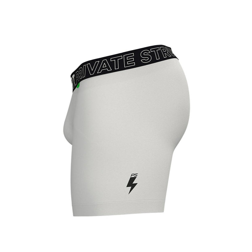 Private Structure กางเกงชั้นในชาย รุ่น PS Sport Anti-Bac Textile Mid Waist Boxer Brief - White [4340]