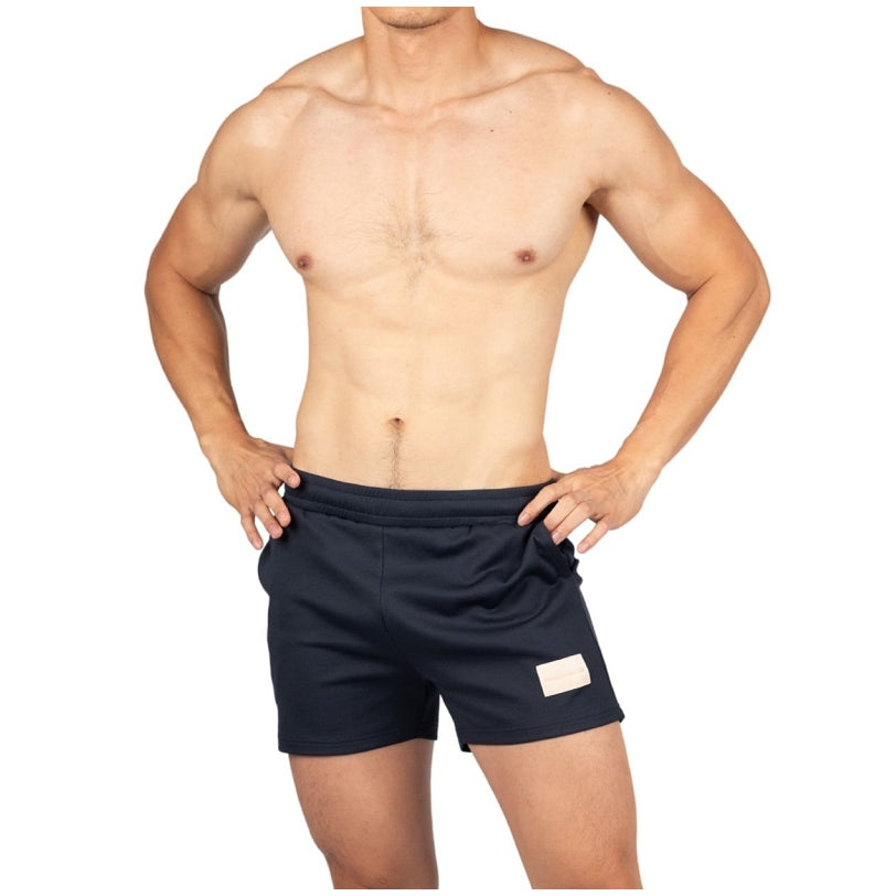 Private Structure กางเกงขาสั้นออกกำลังกาย Active Shorts – Dark Blue [4702] / นายแบบเอว 30" Size M
